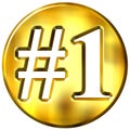 3d golden number 1 concept Royalty Free Stock Photo