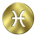 3D Golden Pisces