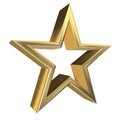 3d golden star