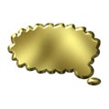 3D Golden Thought Bubble