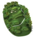 3D Golf Course Hole Layouts Royalty Free Stock Photo