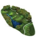 3D Golf Course Hole Layouts Royalty Free Stock Photo