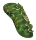 3D Golf Course Hole Layouts Royalty Free Stock Photo