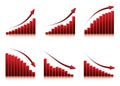 3d graphs showing rise and fall