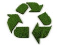 3D grass recycle symbol
