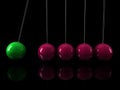 3d green pink pendulum