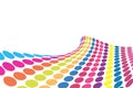 3D halftone colorful retro dot Royalty Free Stock Photo