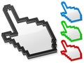 3d hand computer cursor Royalty Free Stock Photo