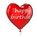 3D Happy Birthday helium balloon Royalty Free Stock Photo