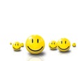 3D Happy Smiliey Faces Royalty Free Stock Photo