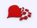 3D heart broken