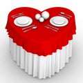 3d heart table