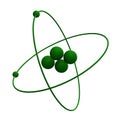 3d Helium Atom in green grass Royalty Free Stock Photo