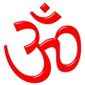 3D Hinduism Symbol Aum Royalty Free Stock Photo
