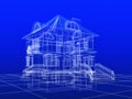 3D house blueprint