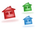 3d house icons Royalty Free Stock Photo
