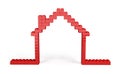 3d house of Plastic blocks