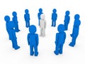 3d human circle blue white Royalty Free Stock Photo