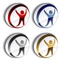 3D human icons Royalty Free Stock Photo