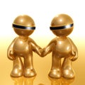 3d humanoid couple icon