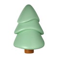 3d illustration of Christmas tree. Holiday element isolated Render Abstract Evergreen Tree Fir. Happy New Year