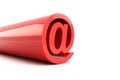 3d illustration of red email sign Royalty Free Stock Photo