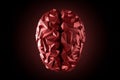 3d illustration of stylized low-poly brain symbolizes intelligence and creativity Royalty Free Stock Photo