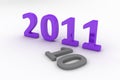 3D Image Of 2011 (Purple)