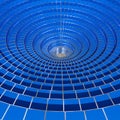 3d image of blue 3d circle wired background Royalty Free Stock Photo