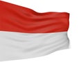 3D Indonesian flag