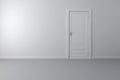 3d interior with white door and walls Royalty Free Stock Photo