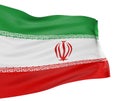 3D Iranian flag Royalty Free Stock Photo