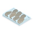 3D Isometric Flat Vector Set of Frozen Meat. Item 4 Royalty Free Stock Photo