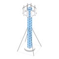 3D Isometric Flat Vector Set of Telecom Towers. Item 4