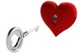 3d key and heart, Valentine Concept