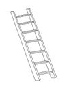 3d ladder Royalty Free Stock Photo