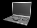 3D laptop black background