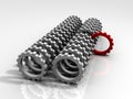 3D Leading Red Gear Royalty Free Stock Photo