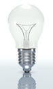 3D light bulb, isolated white Royalty Free Stock Photo