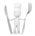 3D Little Human Character The Chef