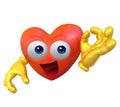 3d love character mascot