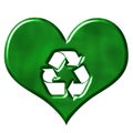 3D Love for Recycling Royalty Free Stock Photo