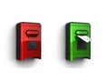 3d mail box (red end green) Royalty Free Stock Photo