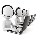 3d man - call center Royalty Free Stock Photo