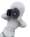 3D man with digital camera