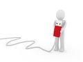 3d man human usb Royalty Free Stock Photo