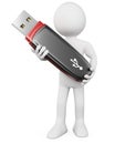 3D Man - USB Stick Royalty Free Stock Photo
