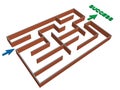 3d maze success concept