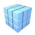 3d metal cubes Royalty Free Stock Photo