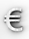 3d metal euro symbol Royalty Free Stock Photo